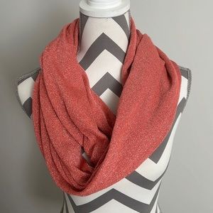 Coral Sparkle Scarf